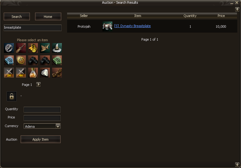 projectflow Auction Search